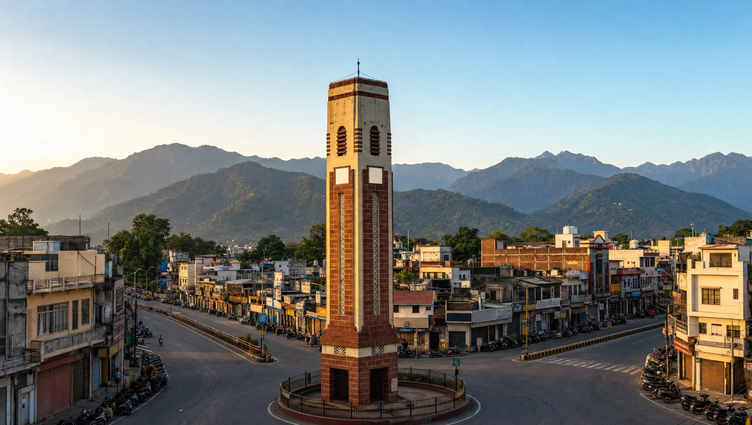 The Clock Tower, Ghanta Ghar, Dehradun, at golden hour