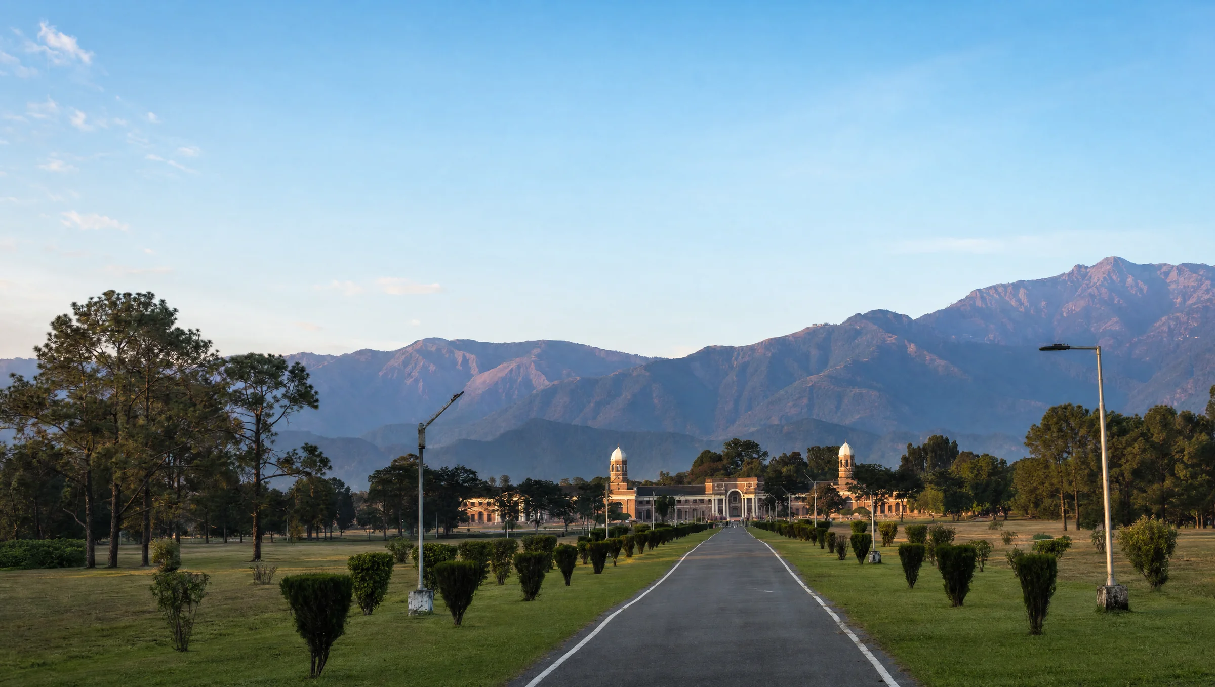 The Forest Research Institute, Dehradun, down its central avenue